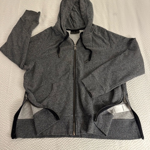 Donna Karan Charcoal Zip-Up Hoodie - Picture 15 of 16